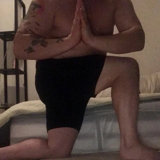 Naked yoga with daddy