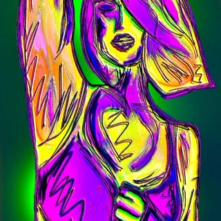Pixelated Woman