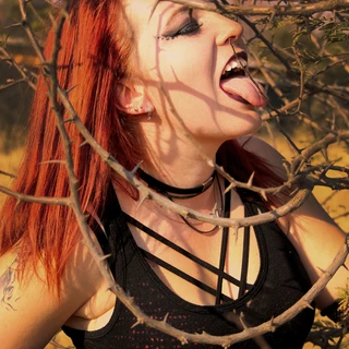 Red headed goth